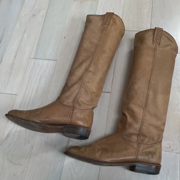 Frey brown soft leather boots 8 - Picture 6 of 9